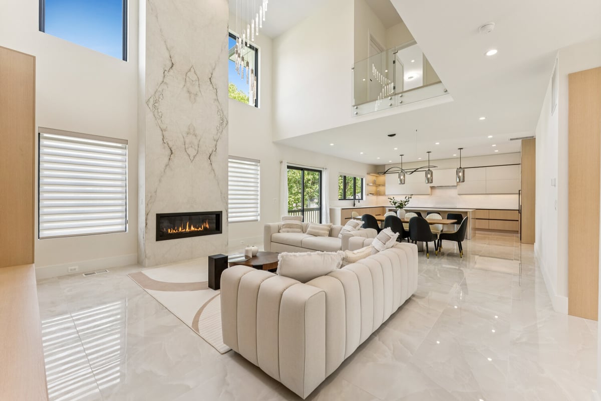 Open living room and kitchen renovation by DesignLab in Capitol Hill, Washington, DC